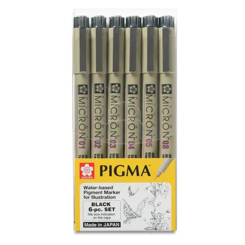 Set 6 Estilografos Pigma